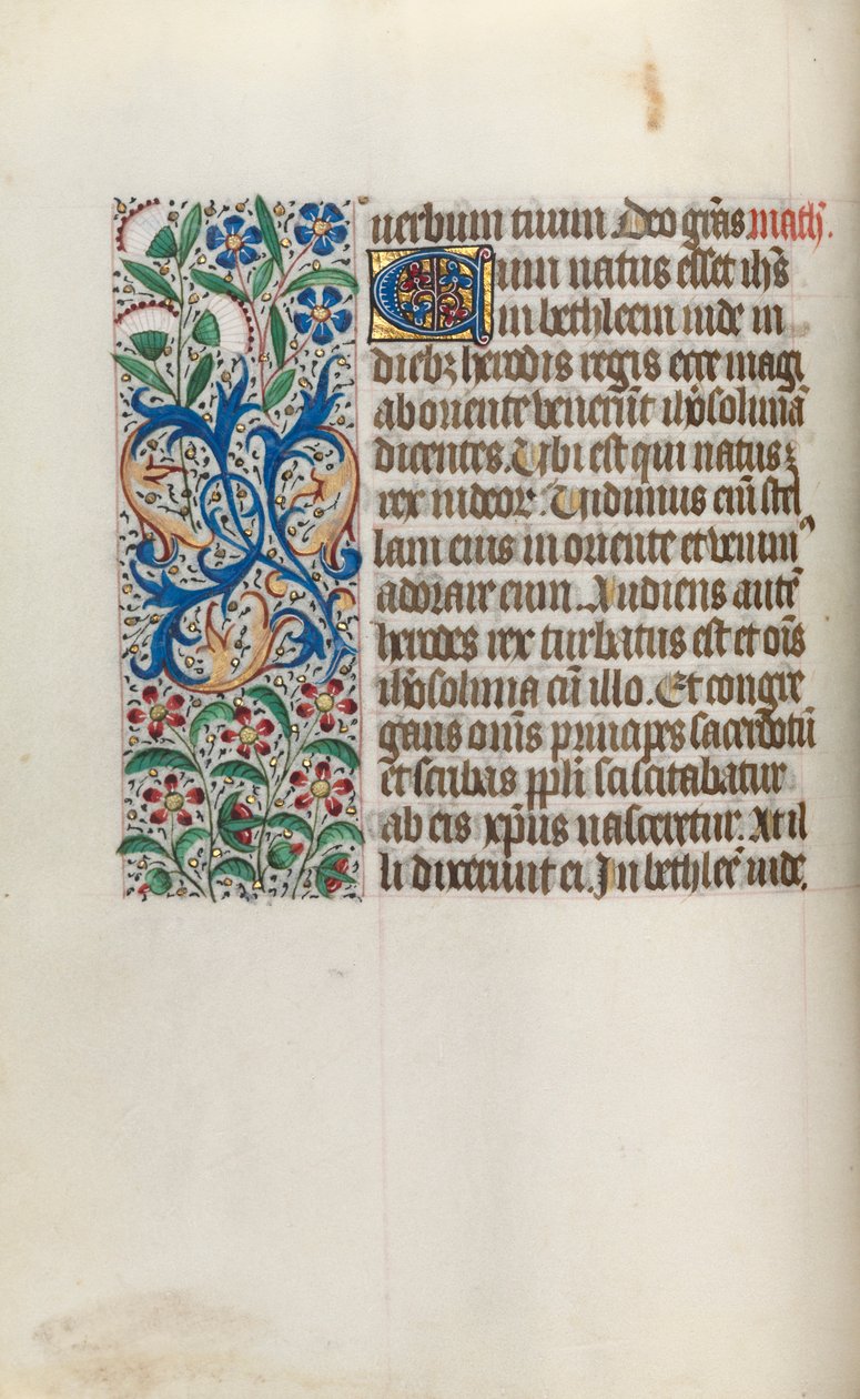 Kniha hodin Použití Rouen: fol. 16v, c. 1470. od Master of the Geneva Latini