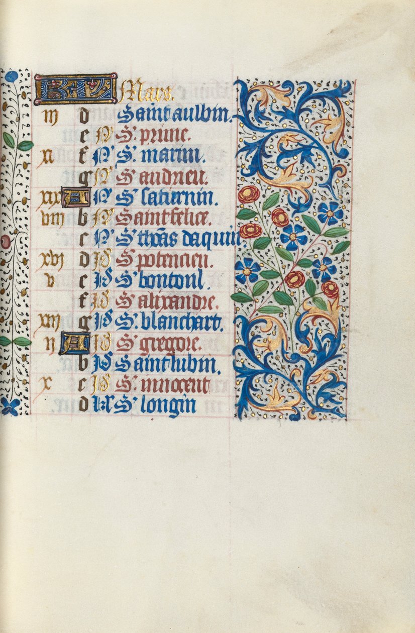 Kniha hodin Použití Rouen: fol. 3r, c. 1470. od Master of the Geneva Latini