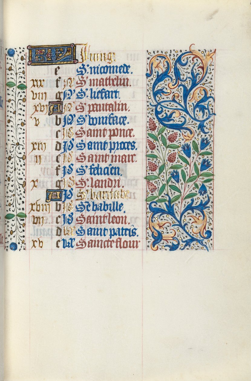 Kniha hodin Použití Rouen: fol. 51r, c. 1470. od Master of the Geneva Latini