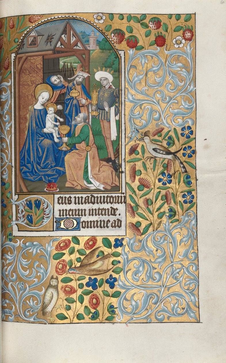 Kniha hodin Použití Rouen: fol. 64r, Klanění tří králů, c. 1470. od Master of the Geneva Latini