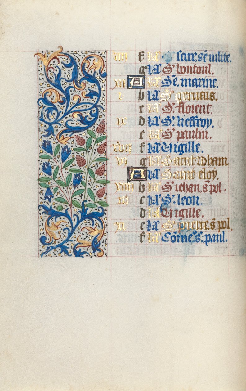 Kniha hodin Použití Rouen: fol. 6v, c. 1470. od Master of the Geneva Latini