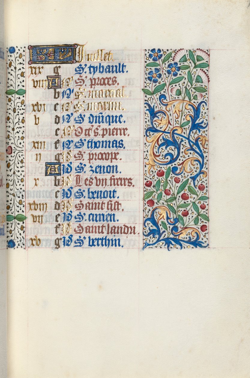 Kniha hodin Použití Rouen: fol. 7r, c. 1470. od Master of the Geneva Latini