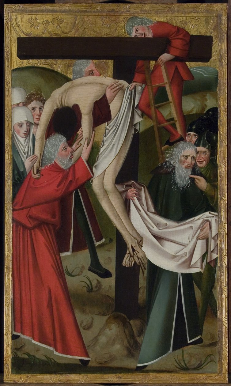 Depozice (olej na panelu) od Master of the Hanover Marktkirche Altar