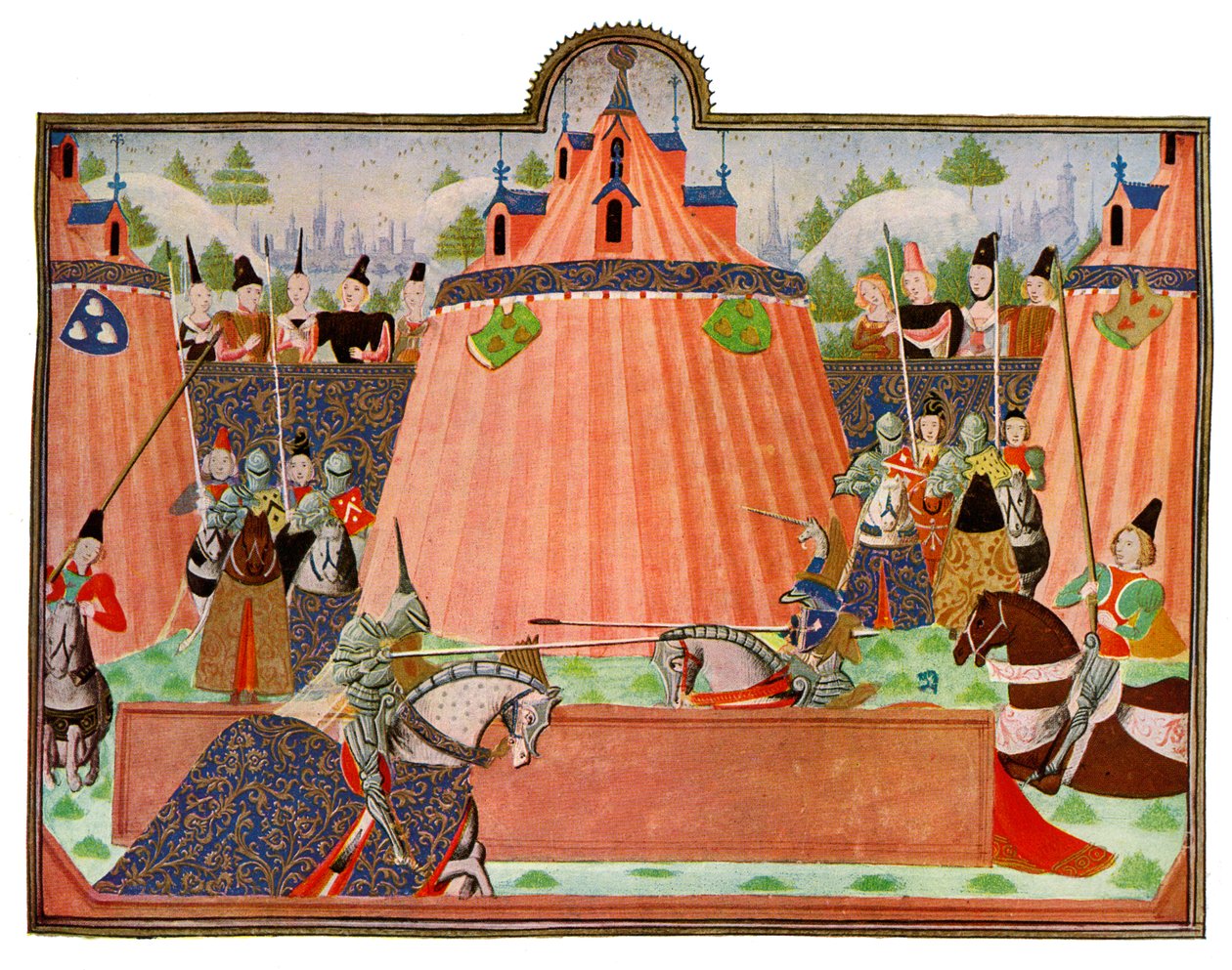 Turnaj v St Inglevert, Francie, 15. století. od Master of the Harley Froissart
