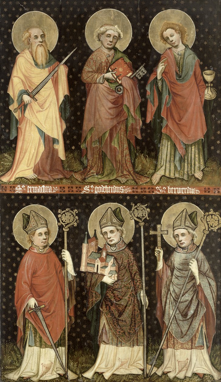 Šest svatých od Master of the Holy Barefoot Altarpiece