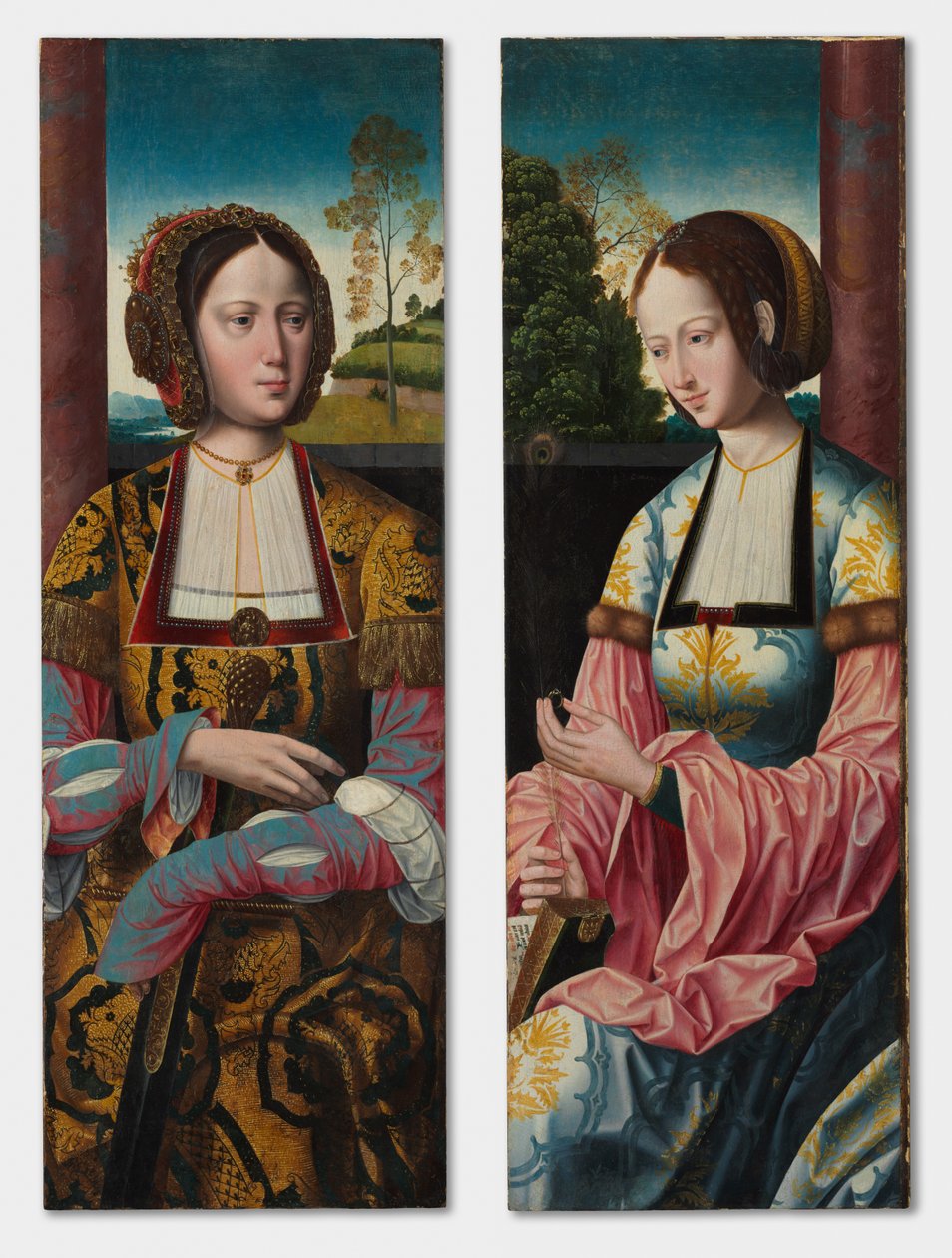 Svatá Kateřina a Svatá Barbora dvojice, c. 1520. od Master of the Holy Blood