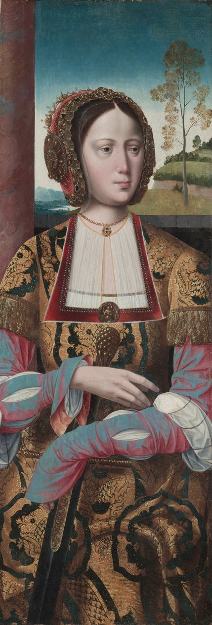 Svatá Kateřina, asi 1520 (tempera na dřevěné desce) od Master of the Holy Blood
