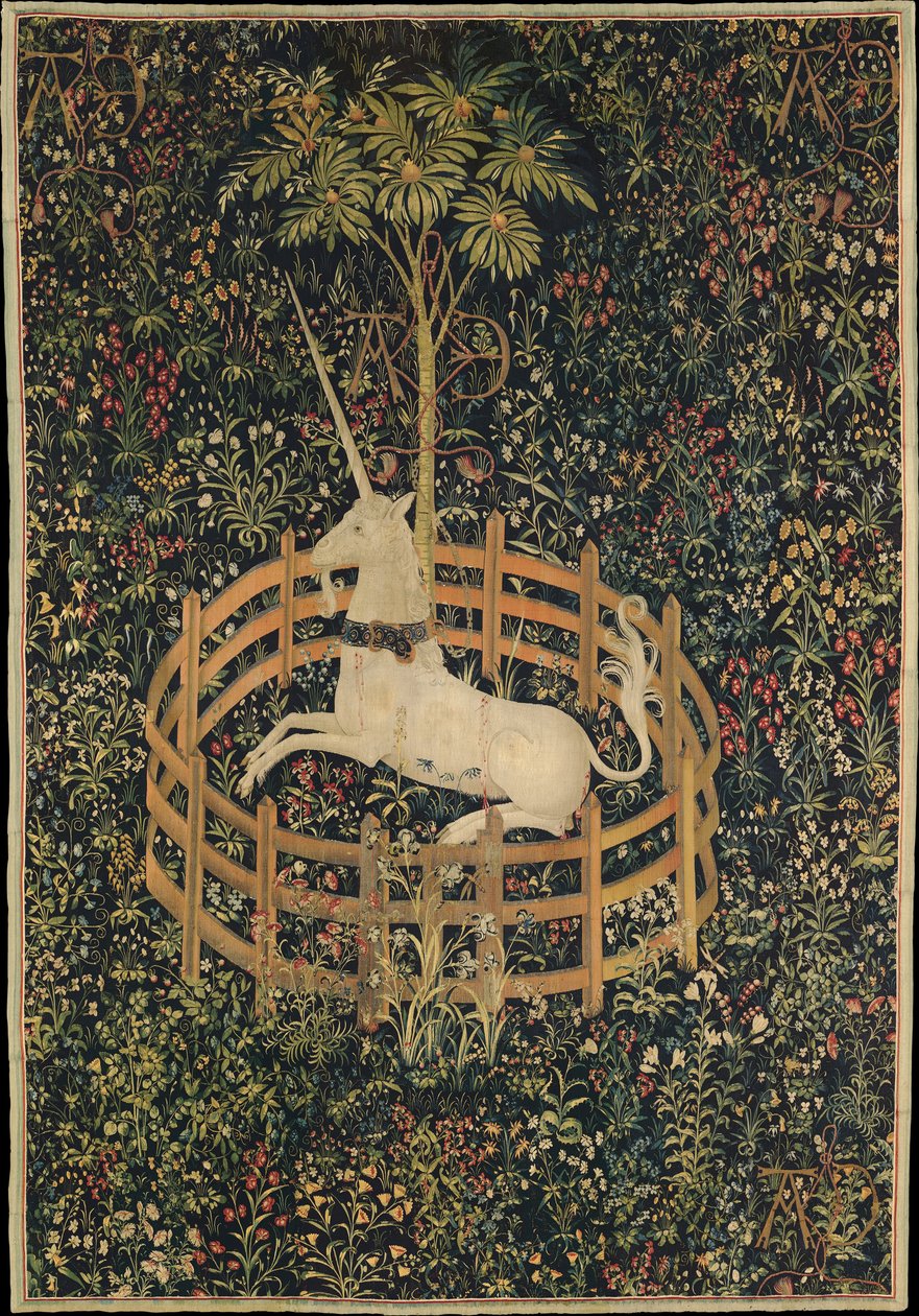 Jednorožec v zajetí, c. 1500 od Master of the Hunt of the