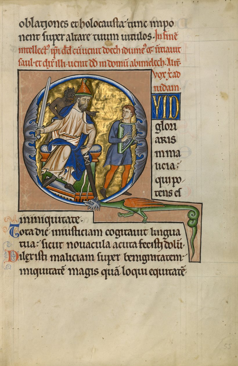 Úvodní otázka: David před Saulem od Master of the Ingeborg Psalter