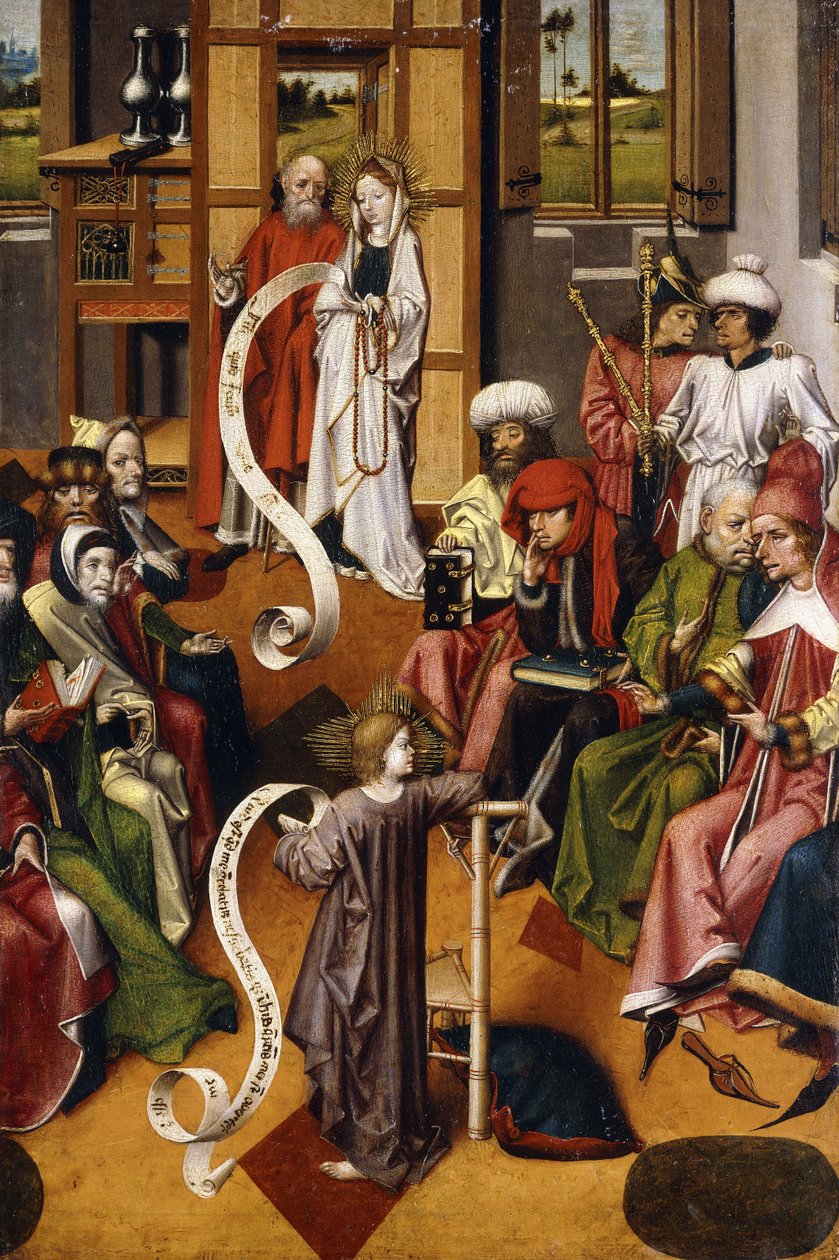Prezentace v chrámu od Master of the Iserlohn Altar
