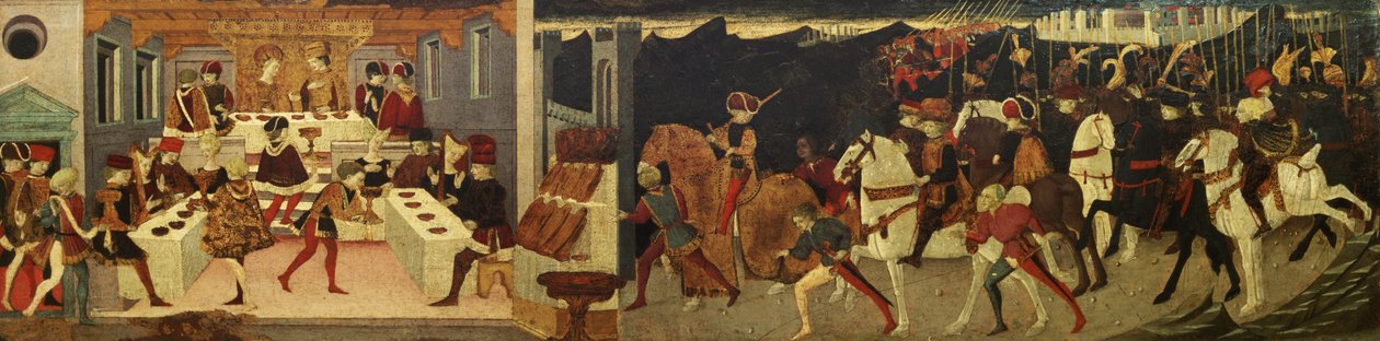 Příběh Alatiel, na koni a na banketu (panel) od Master of the Jarves Chest