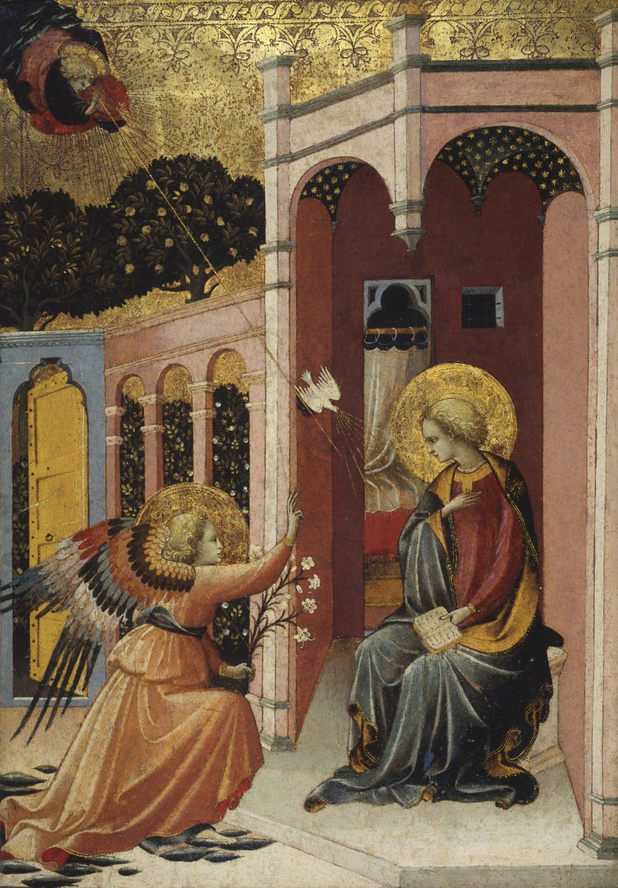 Zvěstování, kolem 1430-40 od Master of the Judgement of Paris