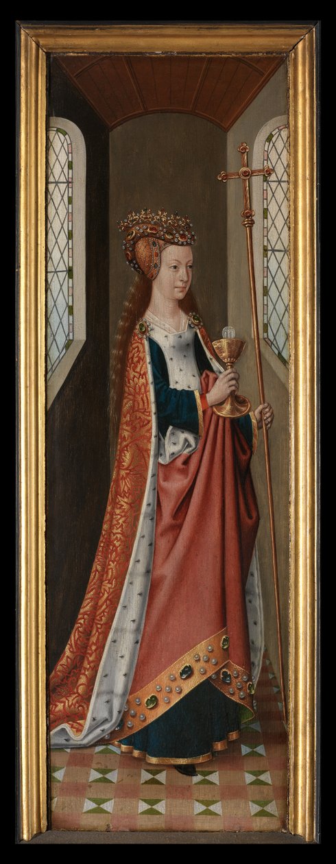 Alegorická postava kostela z Legendy o svaté Voršule od Master of the Legend of St. Ursula