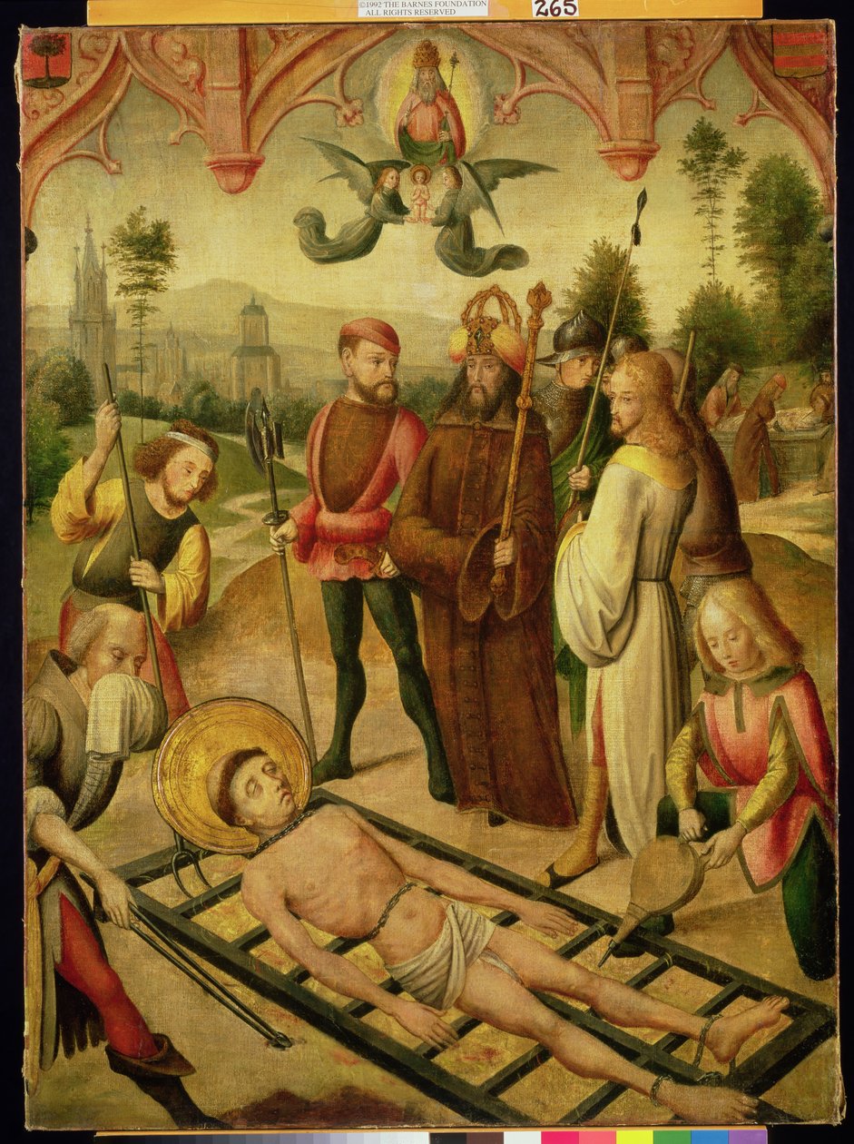 Umučení svatého Vavřince od Master of the Legend of St. Ursula
