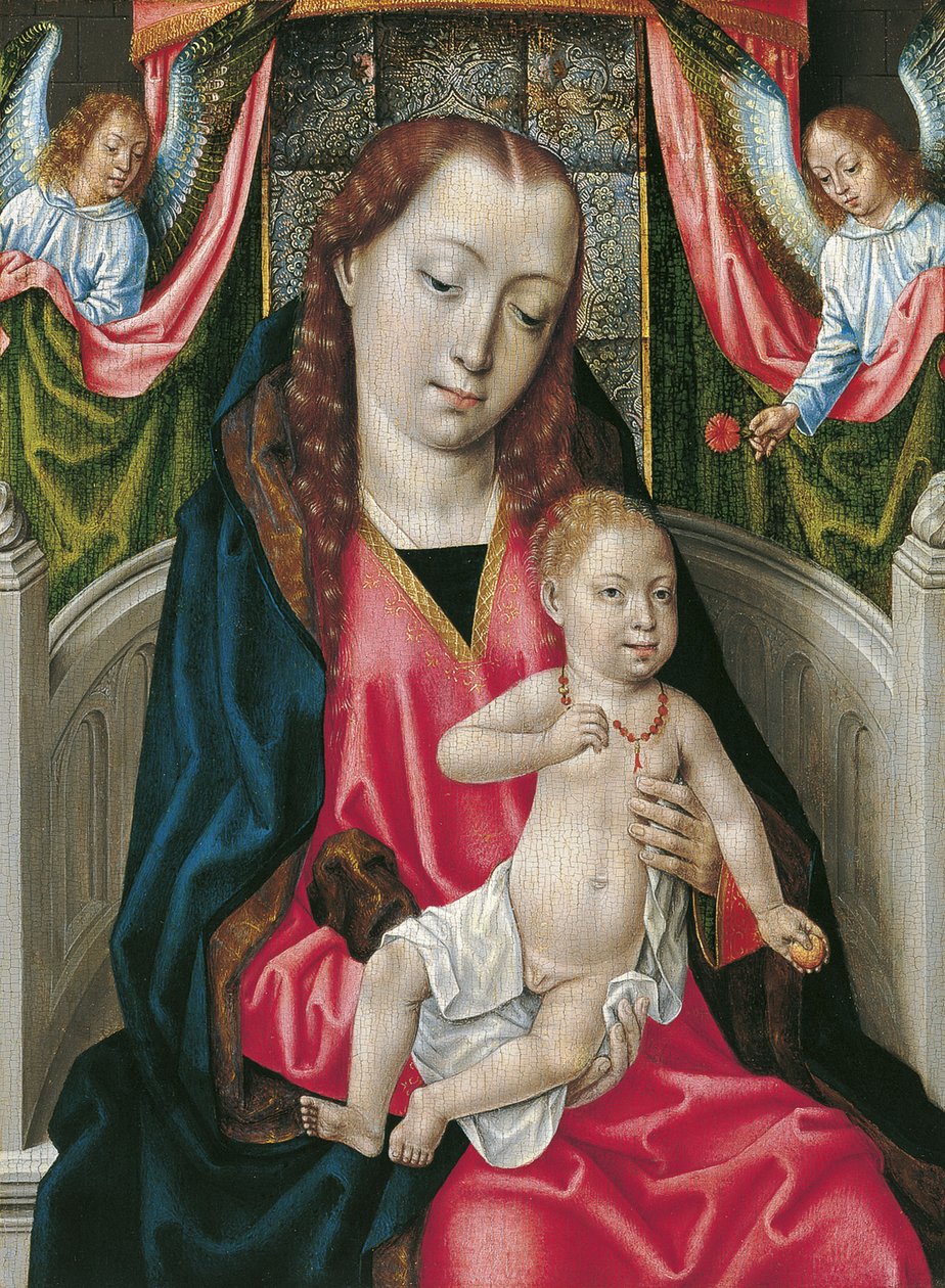 Panna a dítě od Master of the Legend of St. Ursula
