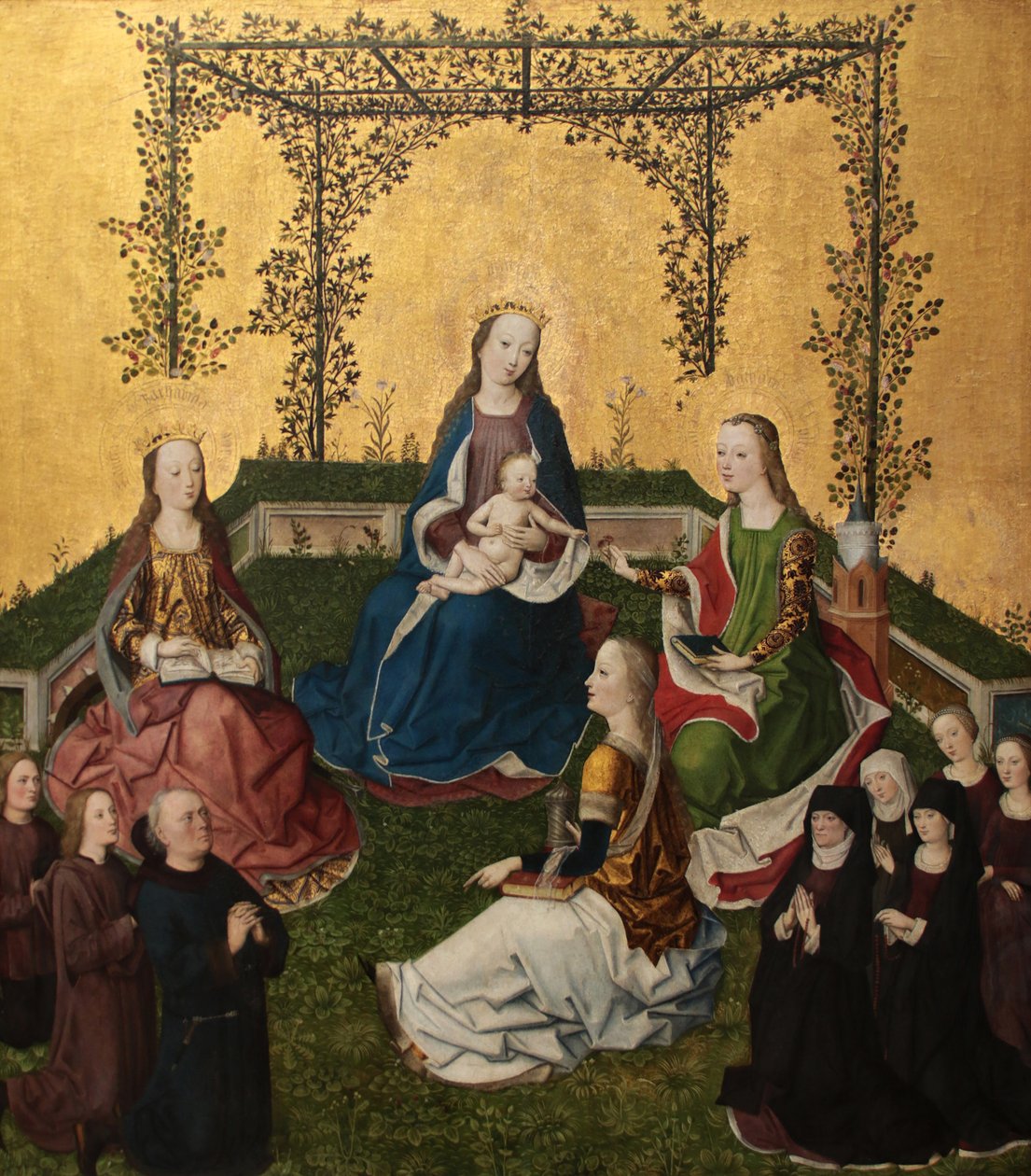 Madonna lapsen kanssa ruusulehtisessä, n. 1470 od Master of the Life of Virgin Mary