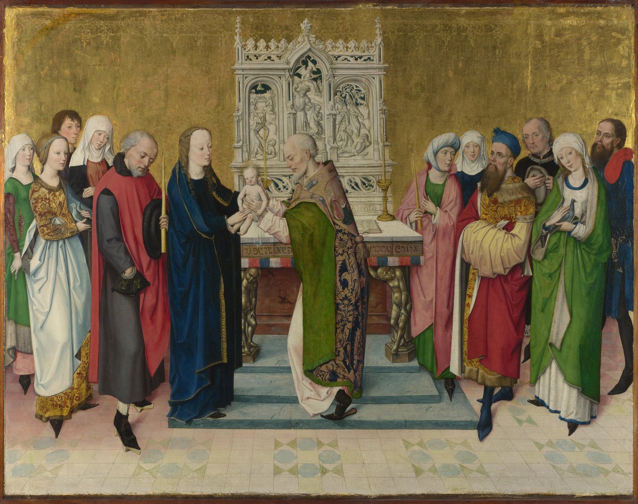 Prezentace v chrámu, cca 1470 od Master of the Life of the Virgin