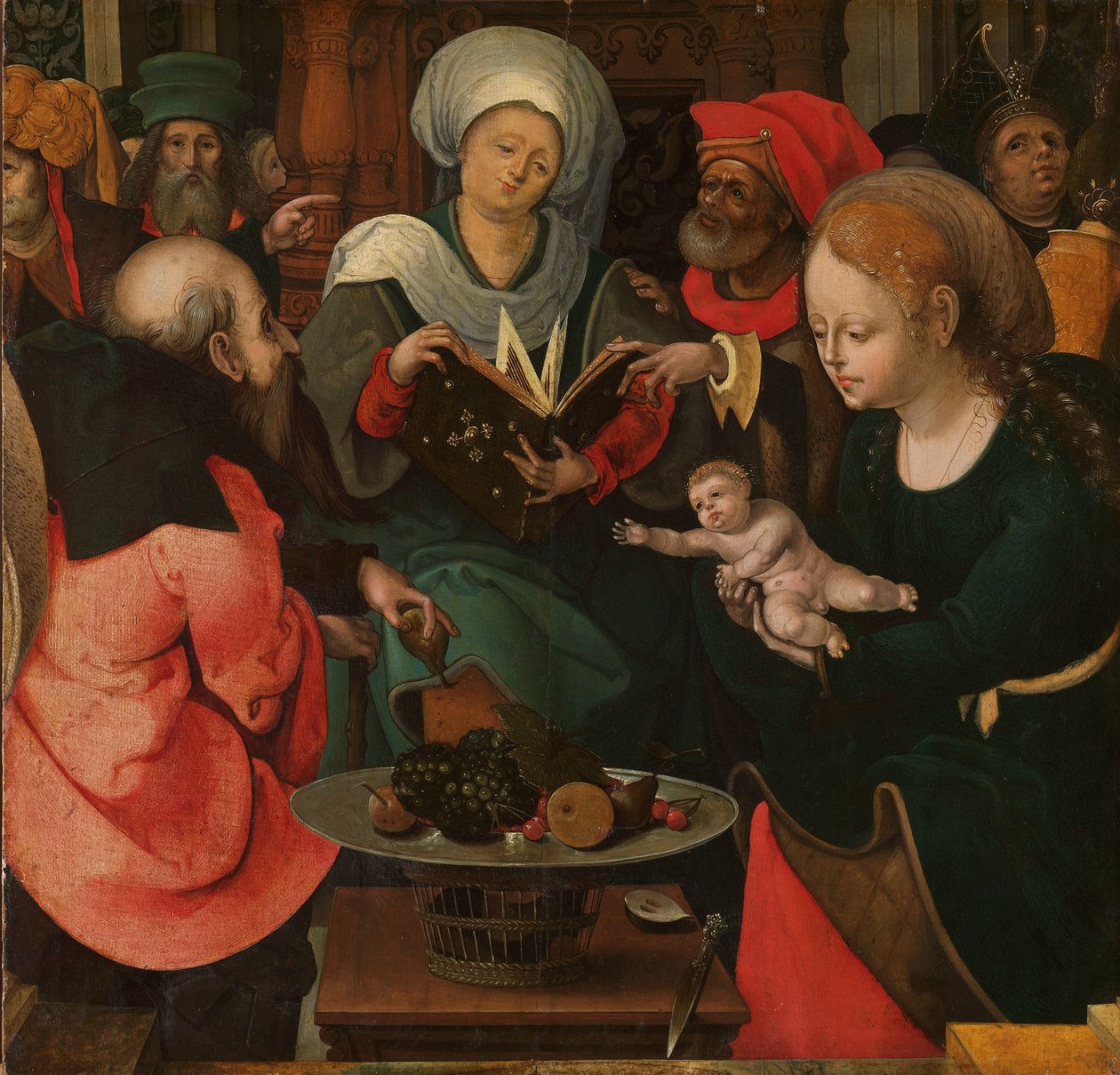 Svaté příbuzenství od Master of the Lille Adoration