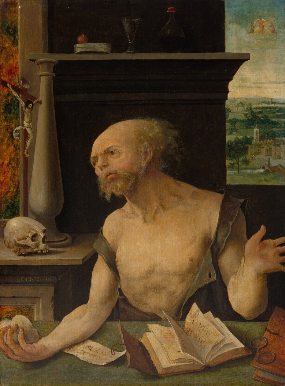 Svatý Jeroným v kajícnosti od Master of the Lille Adoration