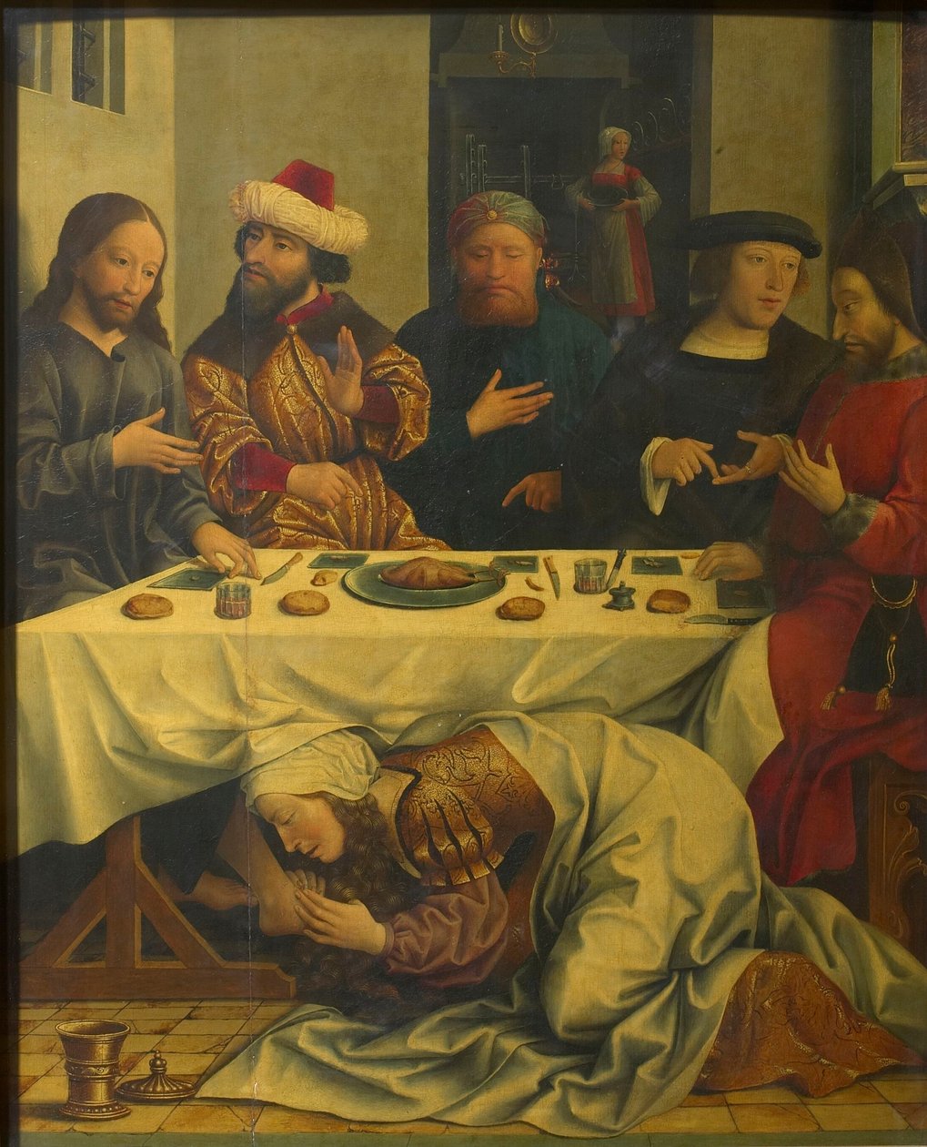 Kristus v domě Šimona Farizea, asi 1510-1520. od Master of the Magdalen Legend