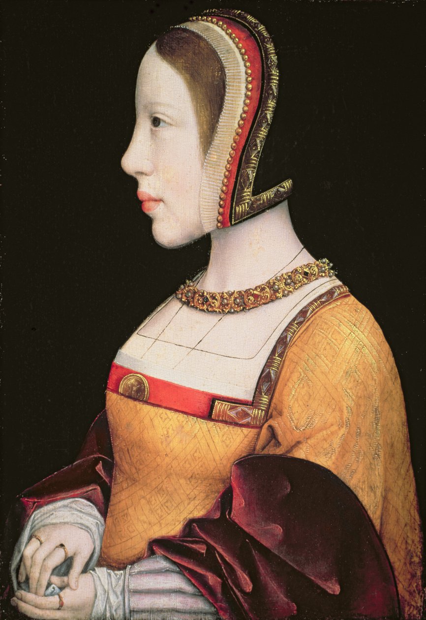 Královna Alžběta von Habsburg (1501-26) Dánská (1501-26) kolem 1514-15 (olej na dubové desce) od Master of the Magdalen Legend