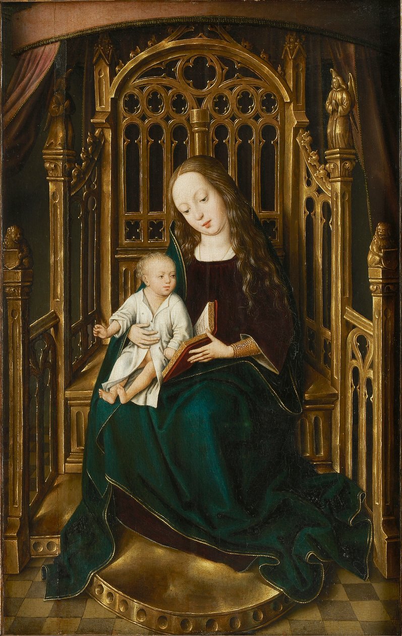 Panna a dítě na trůnu, 1490-1500. od Master of the Magdalen Legend