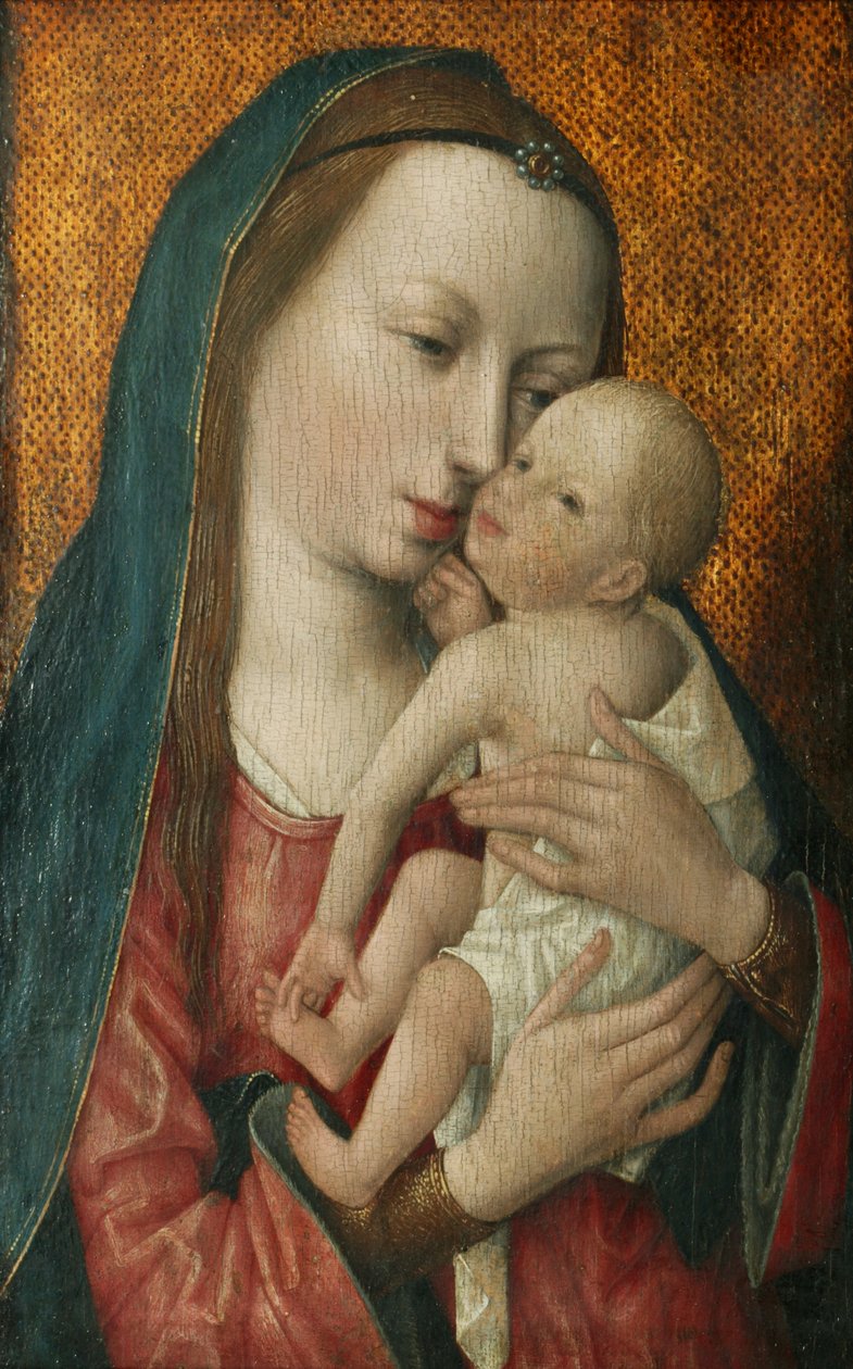 Panna a dítě, kolem 1475-1500 (olej na desce) od Master of the Magdalen Legend