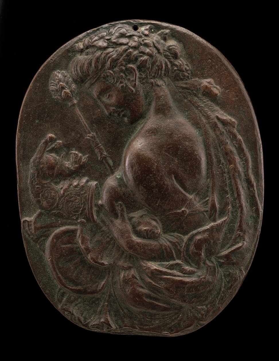 Bacchante, konec 15. nebo začátek 16. století. od Master of the Martelli Mirror