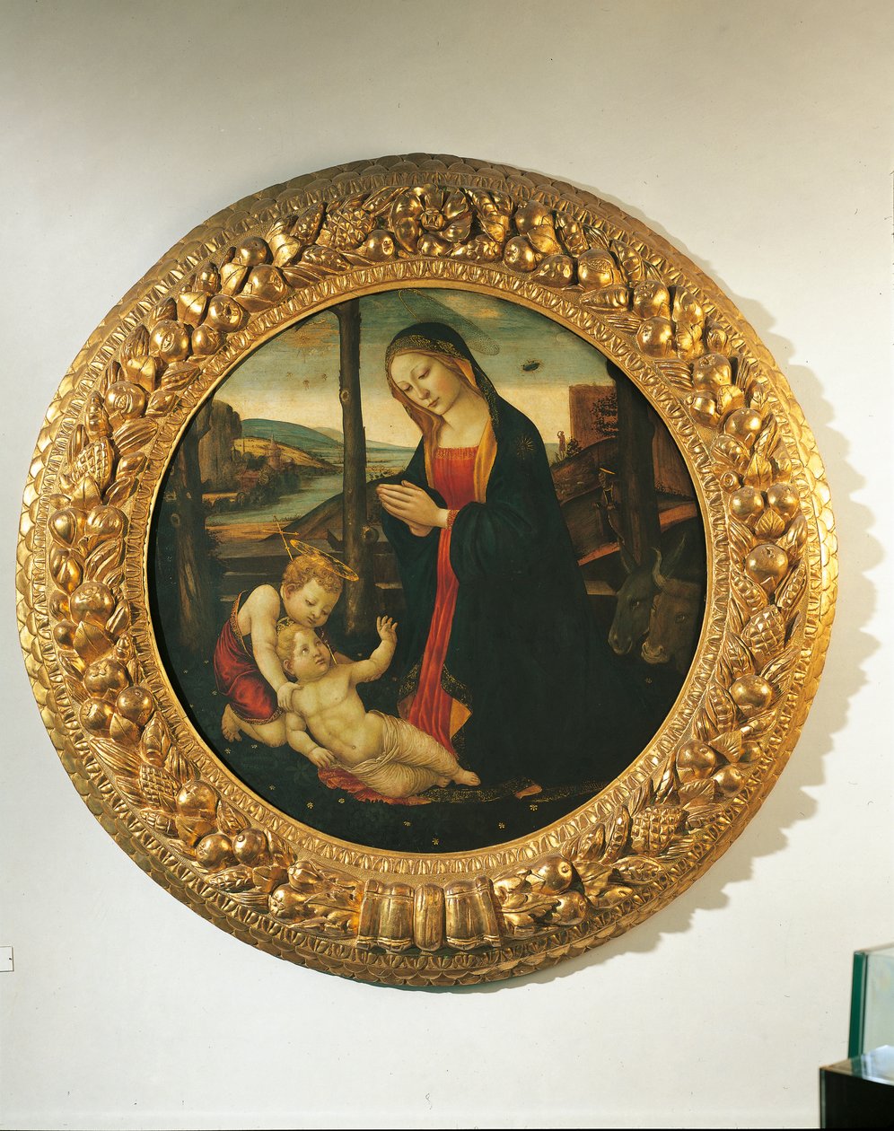Madona s dítětem se svatým Janem (olej na desce) od Master of the Miller Tondo (attr. to)