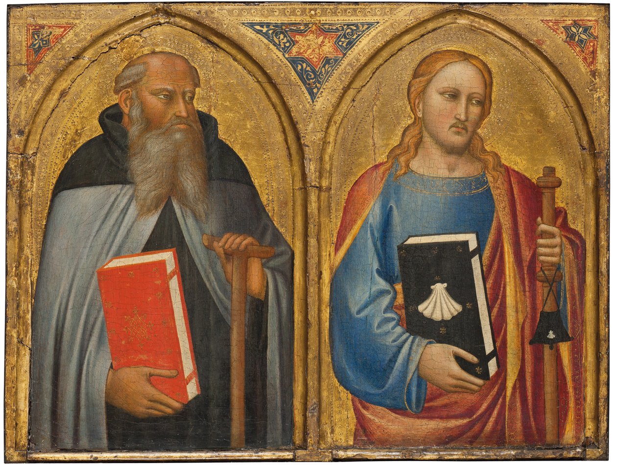 Svatý Antonín opat a svatý Jakub Větší od Master of the Misericordia