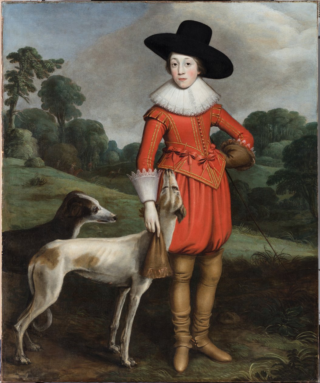 Portrét Viléma II., prince Oranžského, jako chlapce (olej na plátně) od Master of the Monteviot Boy in Red
