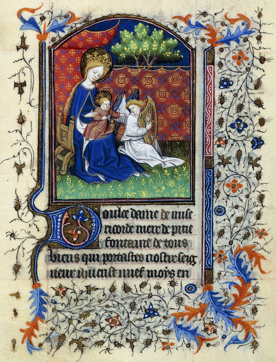 Korunovaná panna, kolem 1430-1440 od Master of the Munich Golden Legend