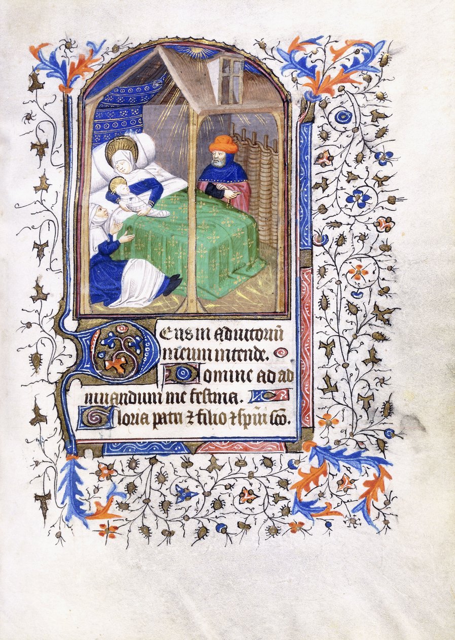 Narození Páně, kolem 1430-1440 od Master of the Munich Golden Legend