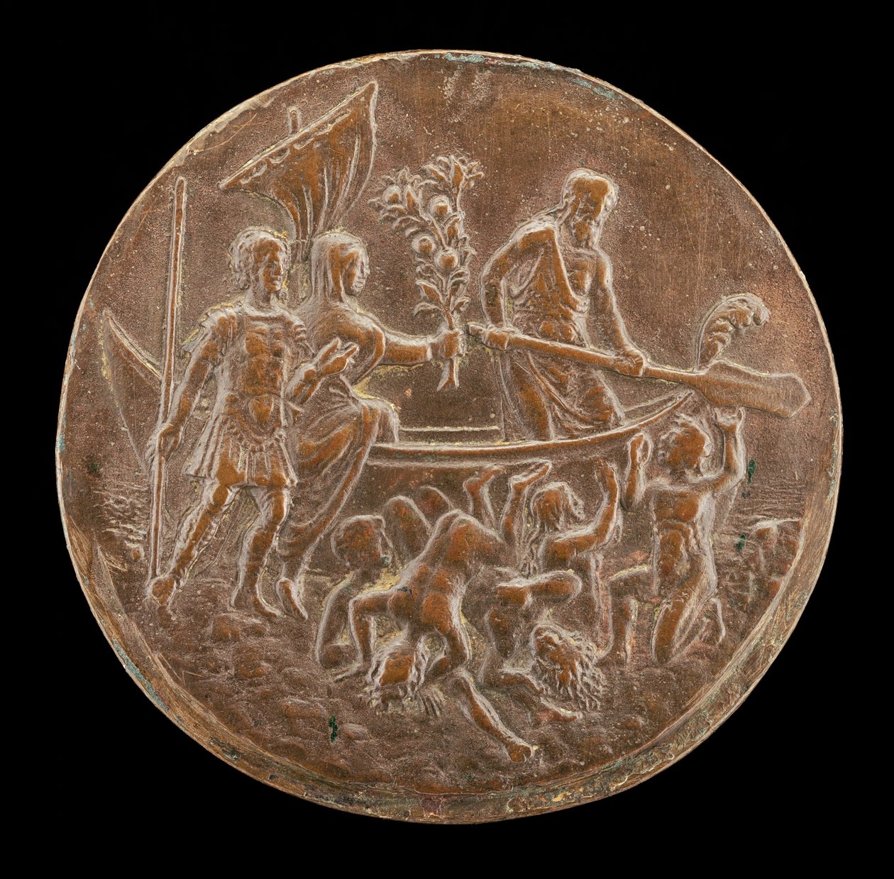 Aeneas Sestup do podsvětí, čtvrtá čtvrtina 15. století. od Master of the Orpheus Legend