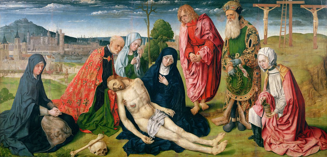 Pieta Saint-Germain-des-Prés (tempera na panelu) od Master of the Pieta of Saint Germain