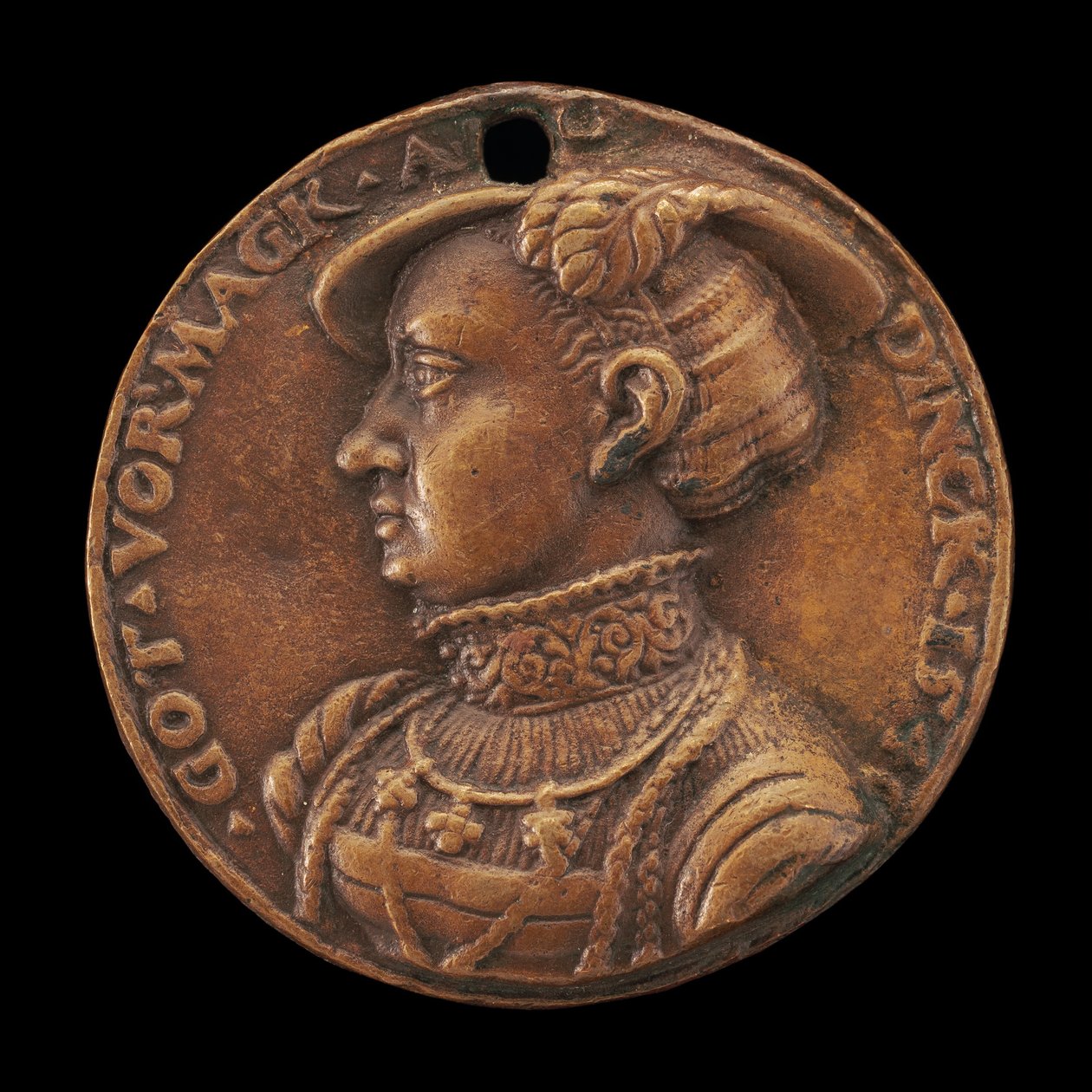 Emilia Saská, 1516-1591, markraběnka Braniborsko-Ansbachská [avers], 1540. od Master of the Pistorius Medal