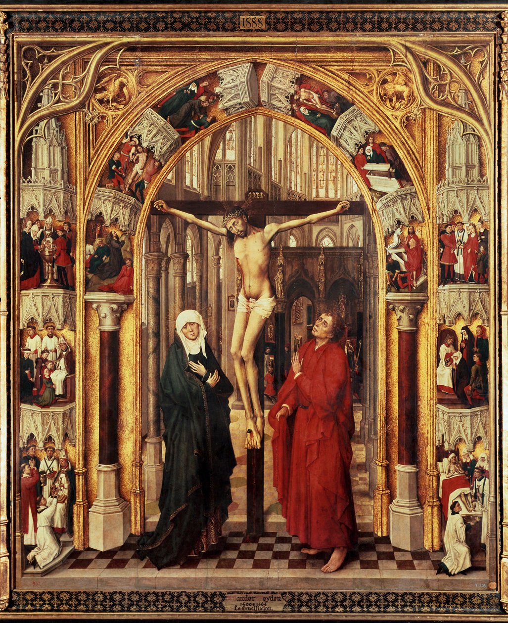 Triptych Vykoupení, střední panel: Ukřižování od Master of the Prado Redemption