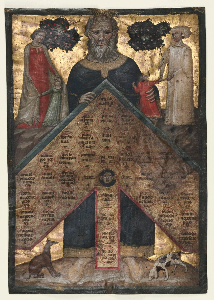 List ze svazku přednášky Johannese Andrease o stromu pokrevenství..., c. 1331 od Master of the Register of 1328