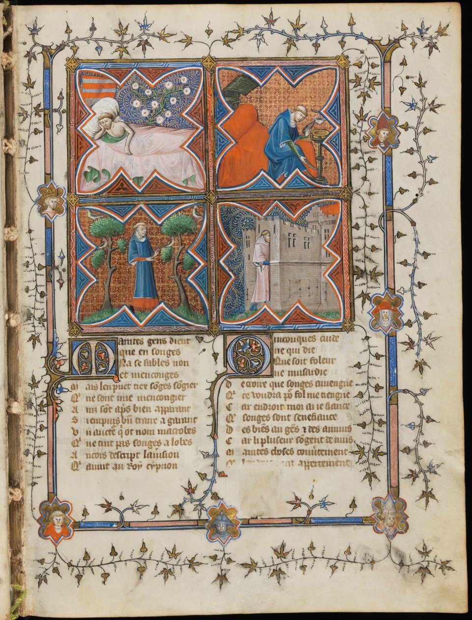 Miniatura z rukopisu Roman de la Rose od Guillaume de Lorris a Jean de Meun, 1353 od Master of the Rose novels