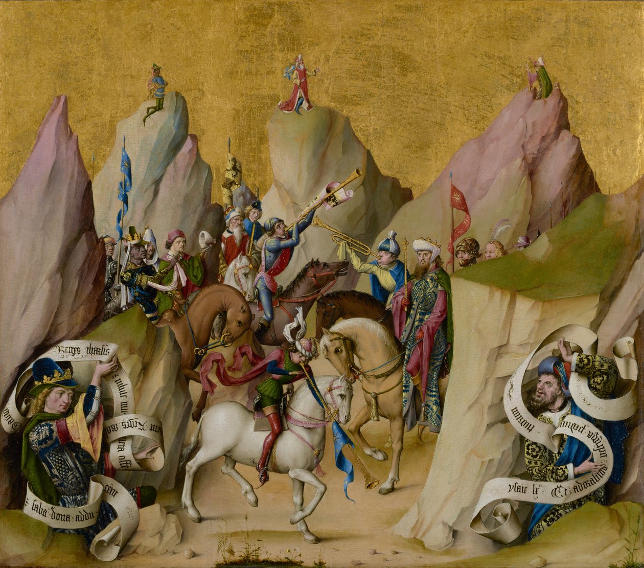 Setkání tří králů s Davidem a Izaiášem (recto); Nanebevzetí Panny Marie (verso) od Master of the St. Bartholomew Altarpiece