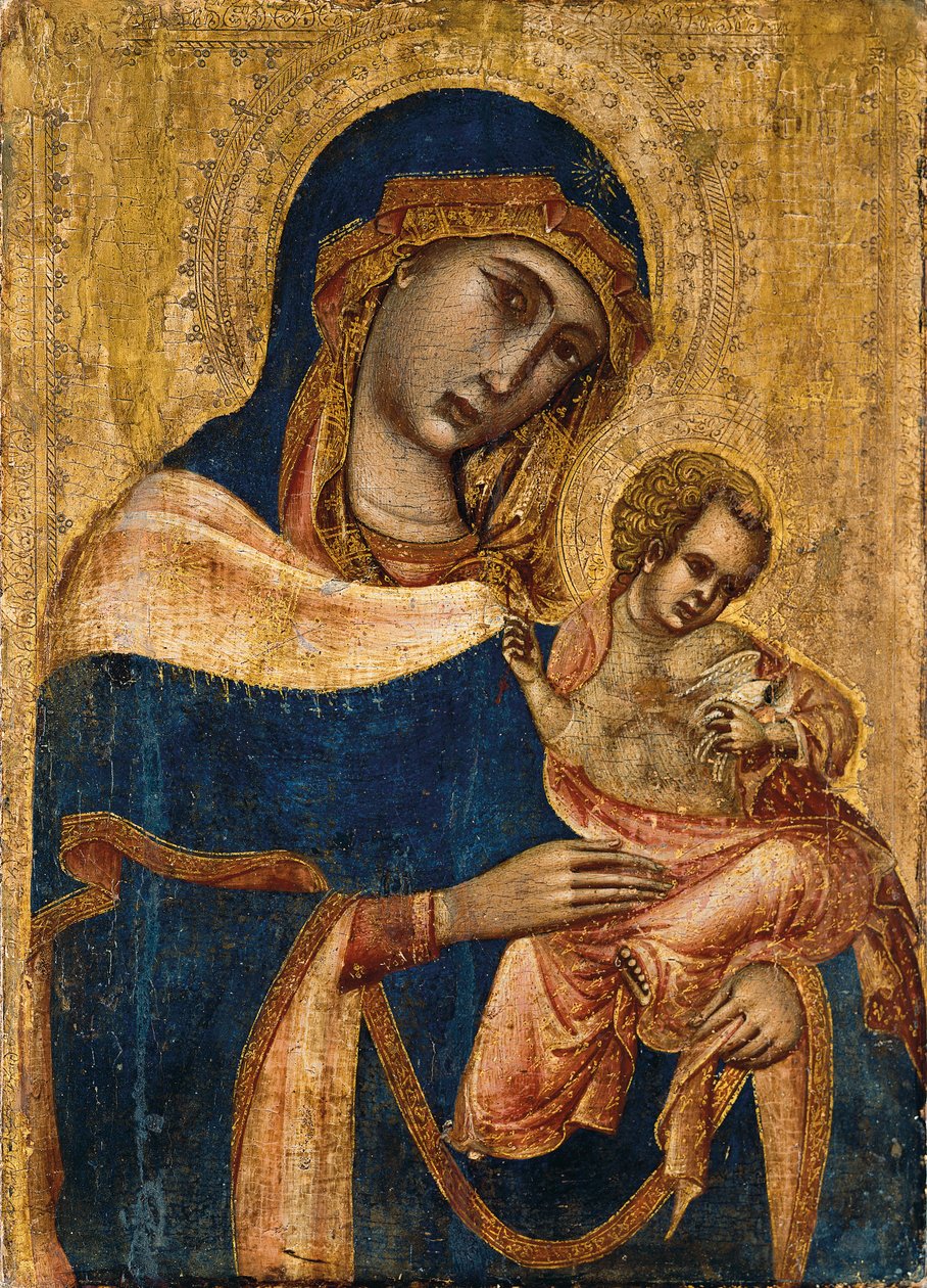 Madona s dítětem, 2. čtvrtina 14. století od Master of the Sterbini Diptych