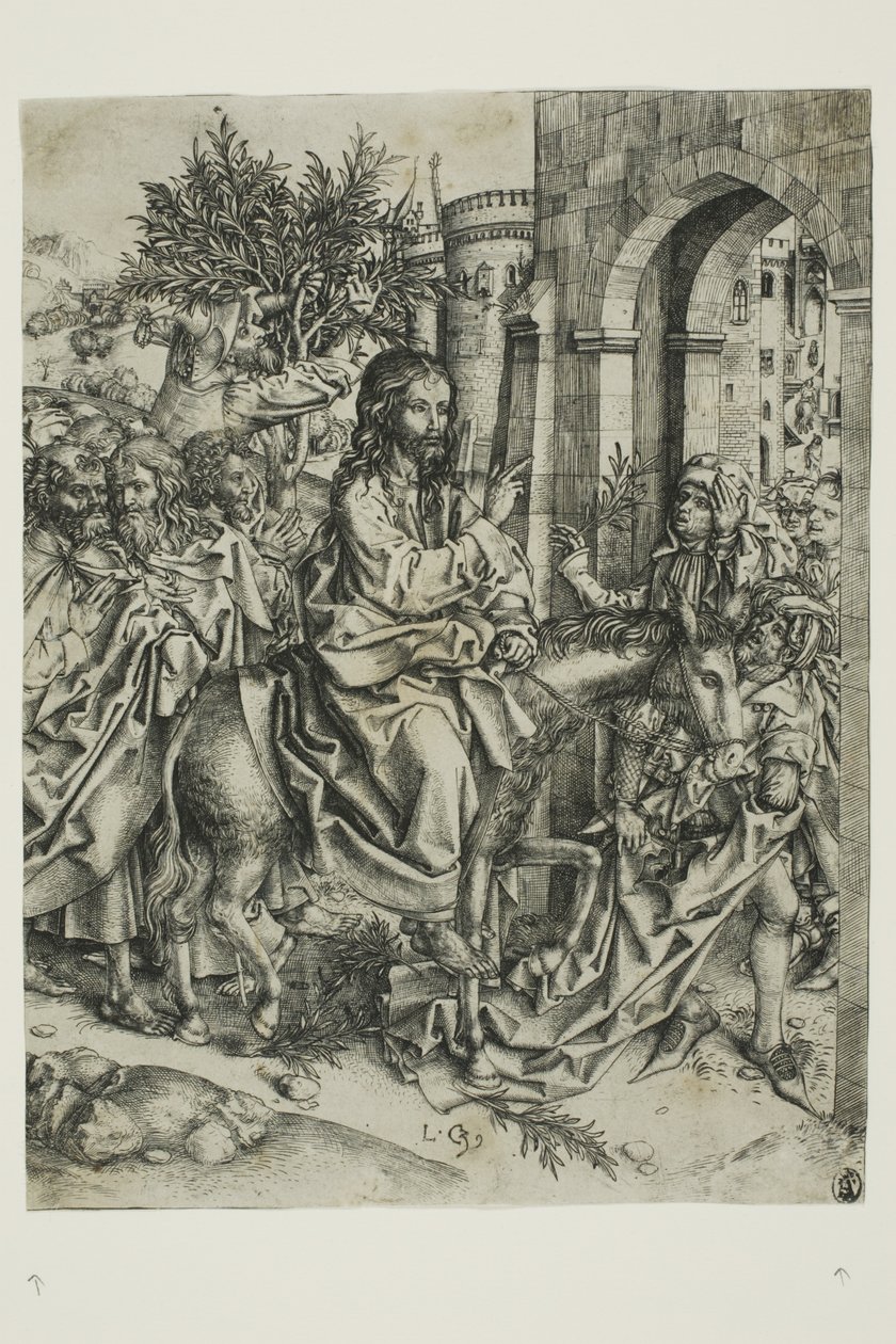 Kristův vjezd do Jeruzaléma od Master of the Strache Altar
