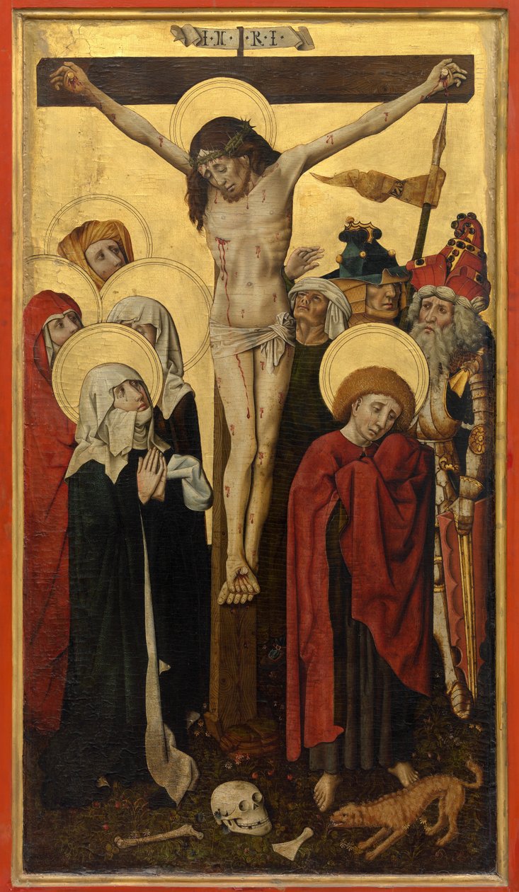 Ukřižování (tempera a olej na plátně) od Master of the Straus Madonna