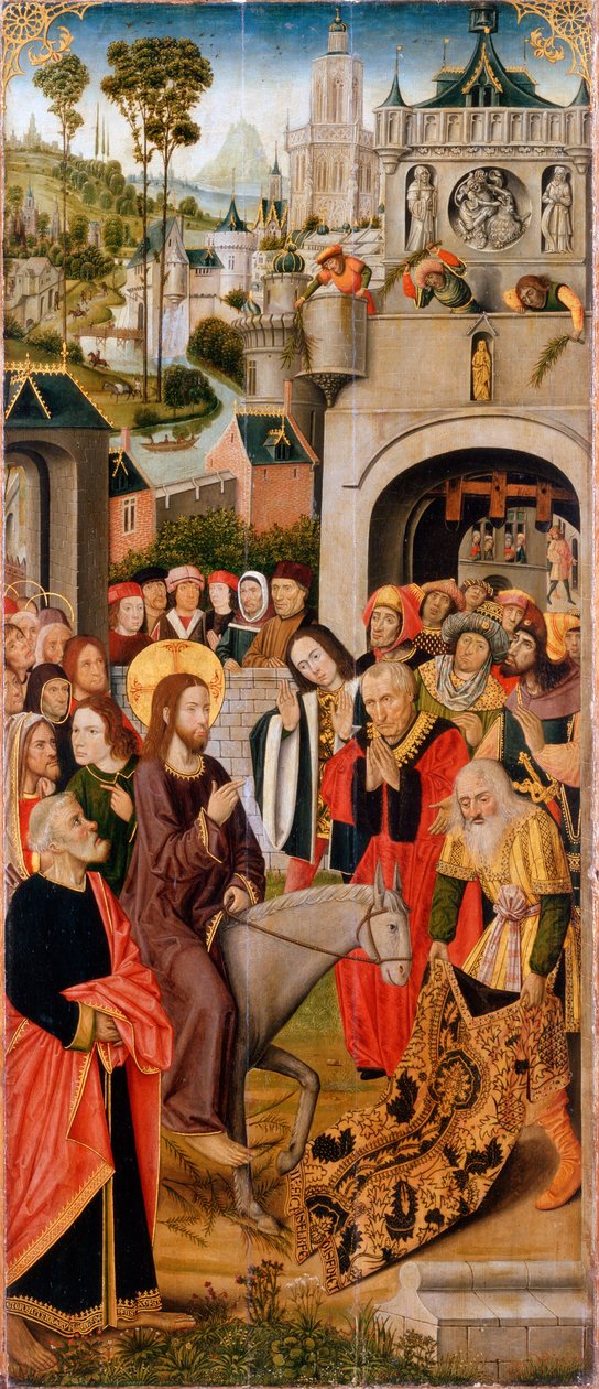 Vjezd Krista do Jeruzaléma, druhá polovina 15. století. od Master of the Thuison Altarpiece