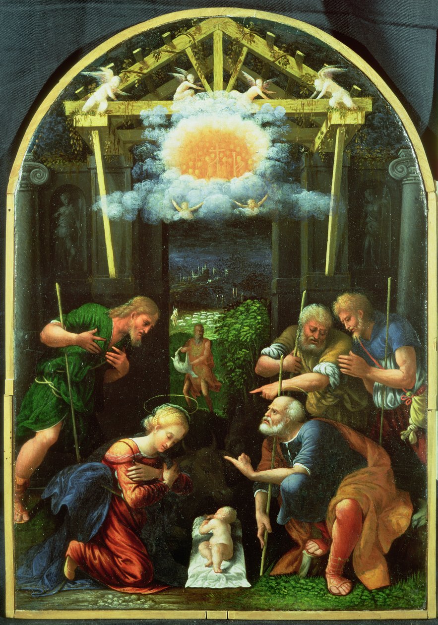 Klanění pastýřů (olej na desce) od Master of the Twelve Apostles