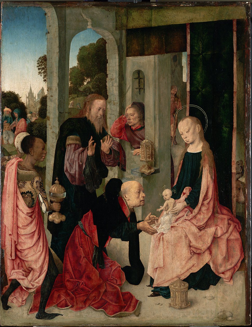 Německy: Die Anbetung der Könige Klanění králů od Master of the Virgo Inter Virgines