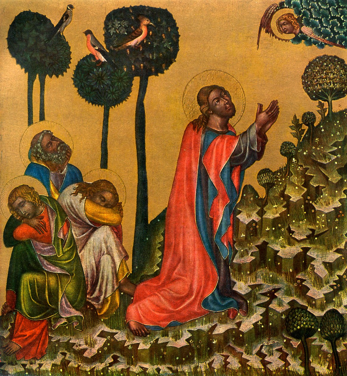„Ježíš v olivovém háji“, c1350 1955. od Master of the Vyssi Brod Altar