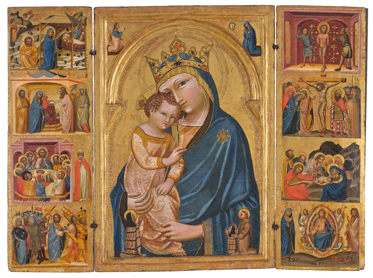 The Wallraf Triptych, c. 1360 (tempera a zlato na panelu) od Master of the Wallraf Triptych