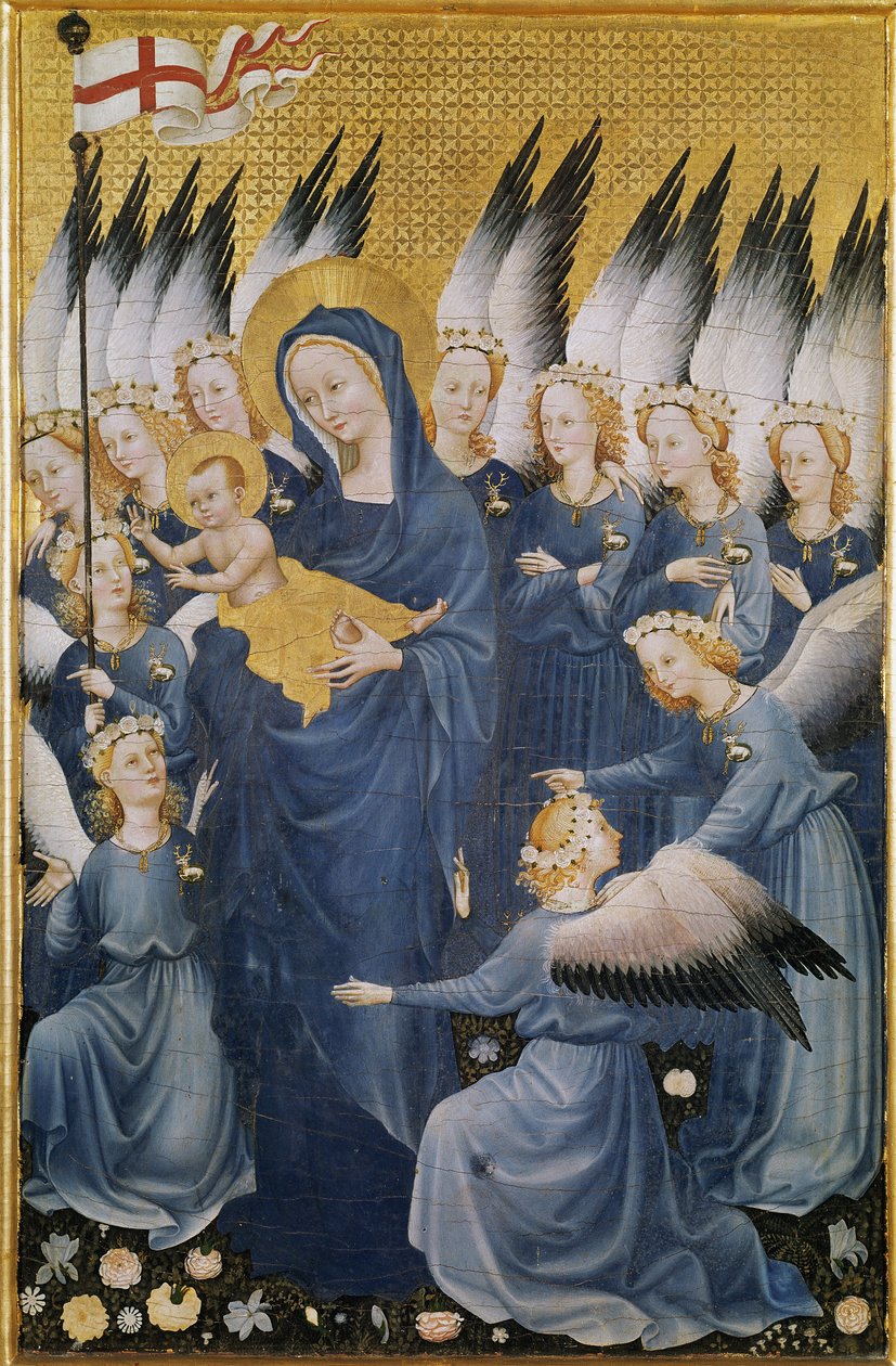 Panna má dítě od Master of the Wilton Diptych