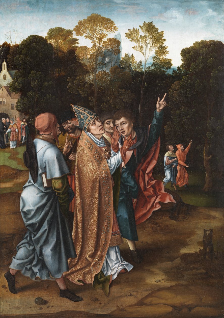 Vidění biskupa, kolem 1510-20 od Master of the von Groote Adoration